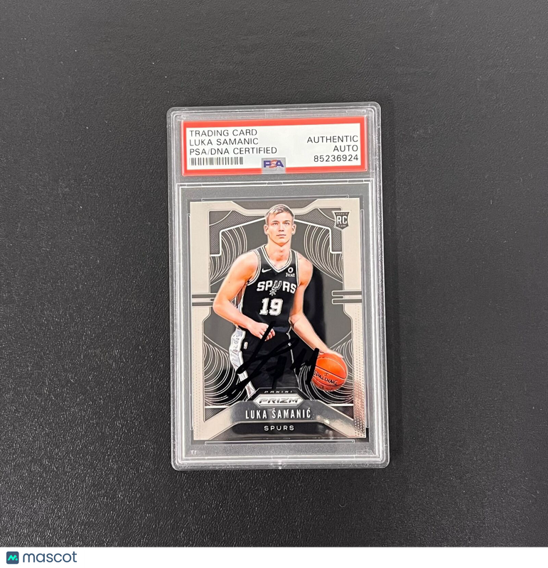 2019-20 Panini Prizm #265 Luka Samanic Signed Card AUTO PSA Slabbed Spurs