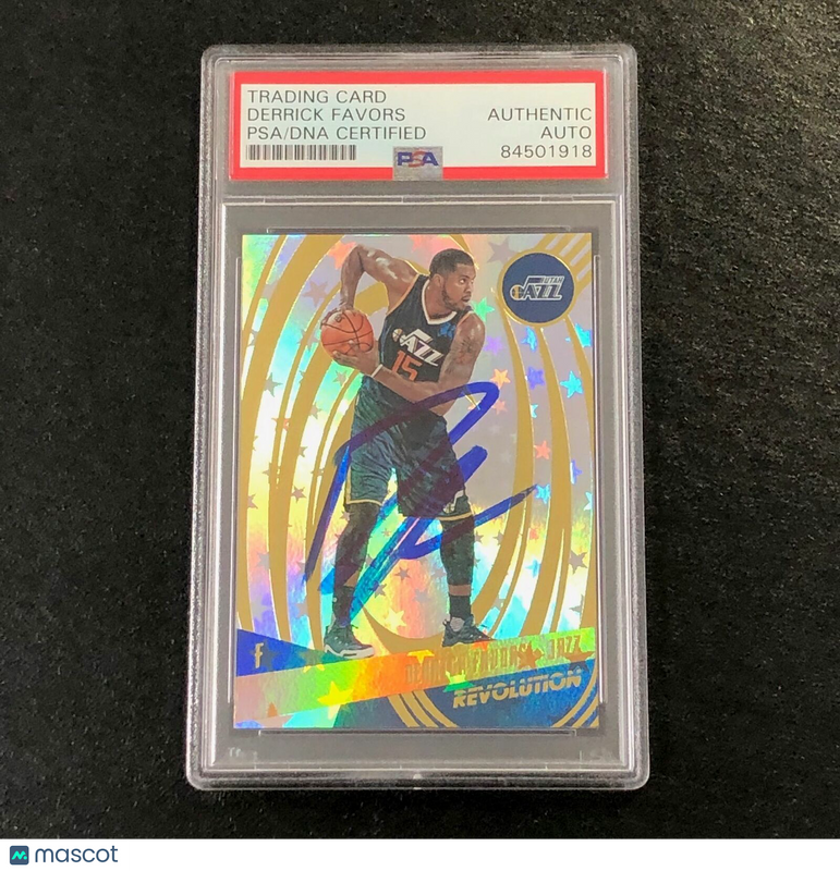 2016-17 Panini Revolution #29 Derrick Favors Signed Card AUTO PSA Slabbed Jazz