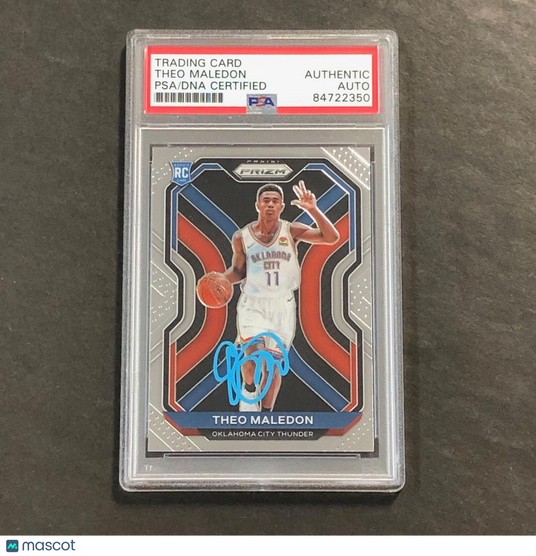 2020-21 Panini Prizm #289 Theo Maledon Signed Card AUTO PSA Slabbed RC Thunder