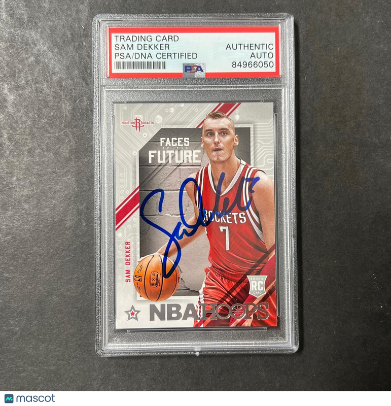 2015-16 NBA Hoops Faces of the Future #8 Sam Dekker Signed Card AUTO PSA Slabbed