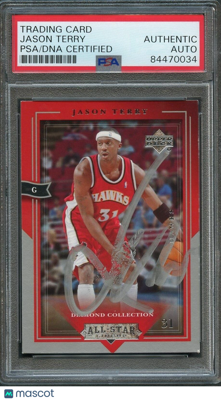 2004-05 Upper Deck All-Star Lineup #1 Jason Terry Signed Card AUTO PSA Slabbed H