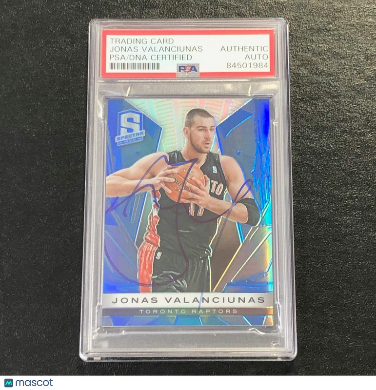 2013-14 Panini Spectra #5 Jonas Valanciunas Signed Card AUTO PSA Slabbed Toronto