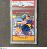 2018 Carolina League Abraham Toro Signed Card PSA Slabbed AUTO Astros/Athletics