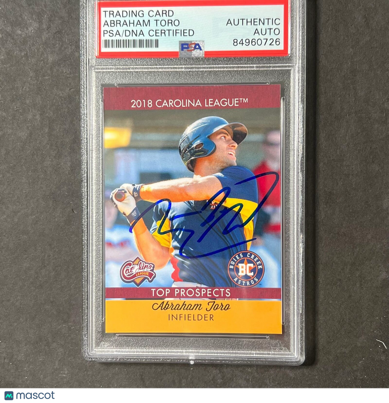 2018 Carolina League Abraham Toro Signed Card PSA Slabbed AUTO Astros/Athletics
