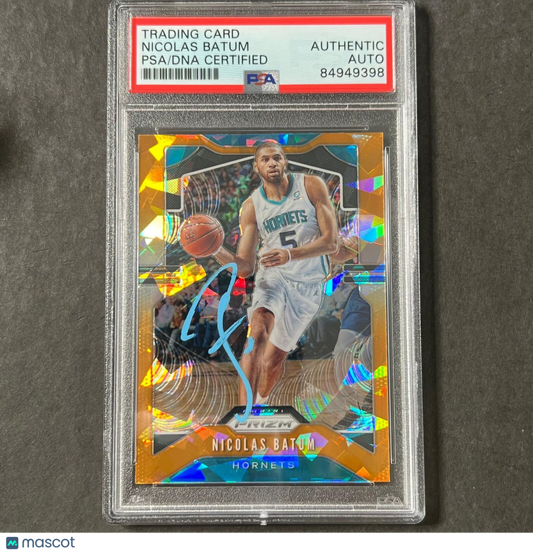 2019-20 Panini Prizm Silver #57 Nicolas Batum Signed Card AUTO PSA Slabbed Horne