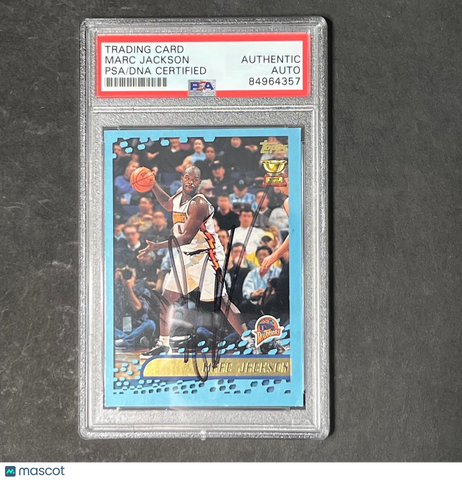 2001-02 Topps #74 Marc Jackson Signed Card PSA Slabbed Warriors