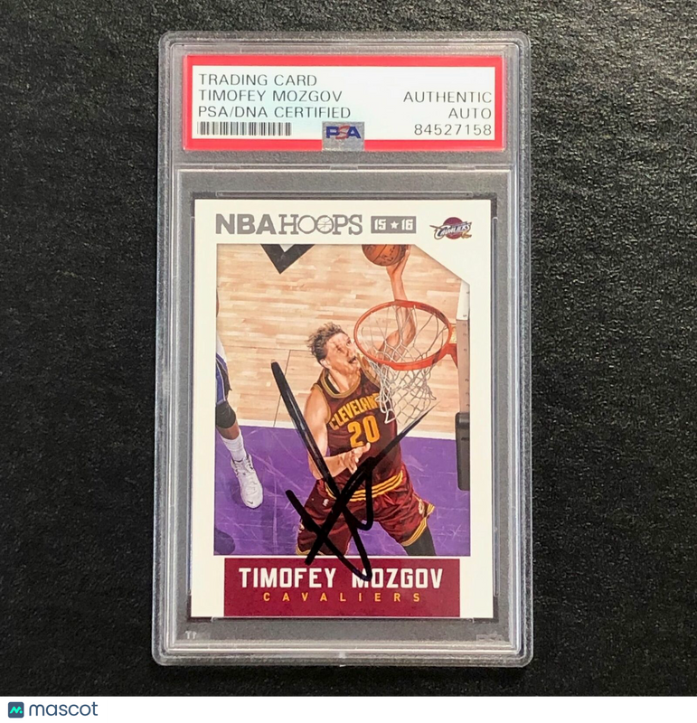 2015-16 NBA Hoops #70 Timofey Mozgov Signed AUTO PSA Slabbed Cavaliers