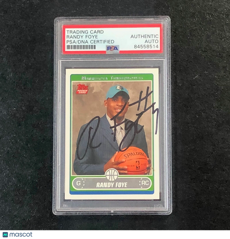 2006-07 Topps #250 Randy Foye Signed Card AUTO PSA Slabbed RC Minnesota Timberwo