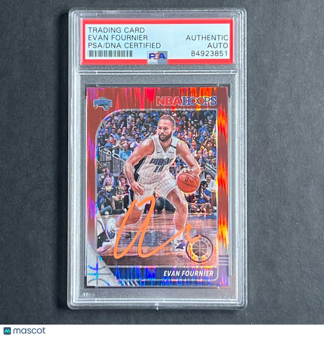 2019-20 Panini NBA Hoops #139 EVAN FOURNIER Signed Card AUTO PSA Slabbed Magic