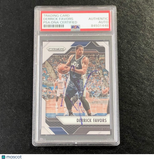 2016-17 Panini Prizm #103 Derrick Favors Signed Card AUTO PSA Slabbed Jazz