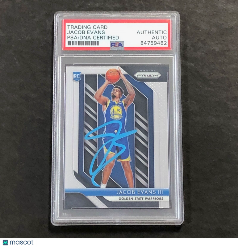 2018-19 Panini Prizm #212 Jacob Evans Signed Rookie Card AUTO PSA Slabbed RC War