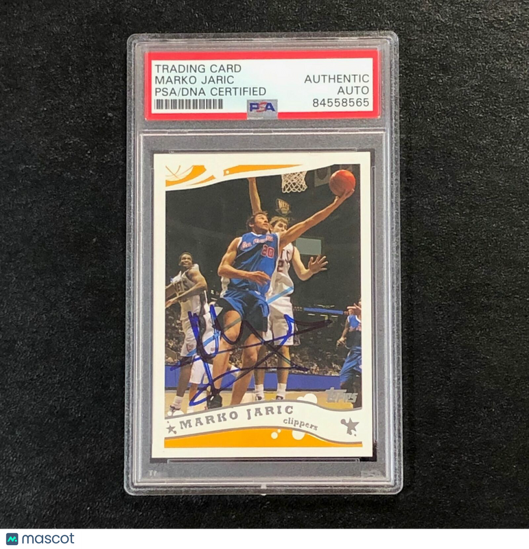 2005-06 Topps Basketball #201 Marko Jaric Signed Card AUTO PSA Slabbed Clippers