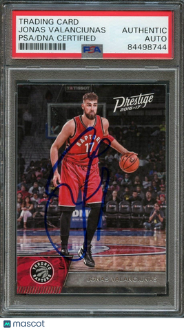 2016-17 Panini Prestige #75 Jonas Valanciunas Signed Card AUTO PSA Slabbed Toron