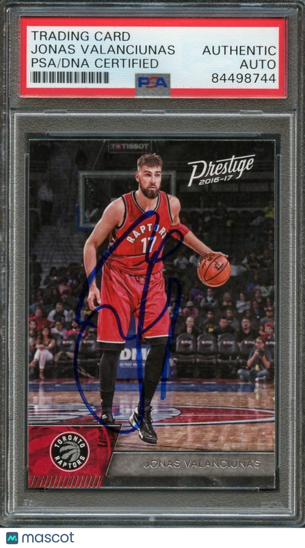 2016-17 Panini Prestige #75 Jonas Valanciunas Signed Card AUTO PSA Slabbed Toron