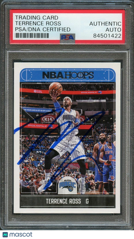 2017-18 NBA Hoops #121 Terrence Ross Signed Card AUTO PSA Slabbed Magic