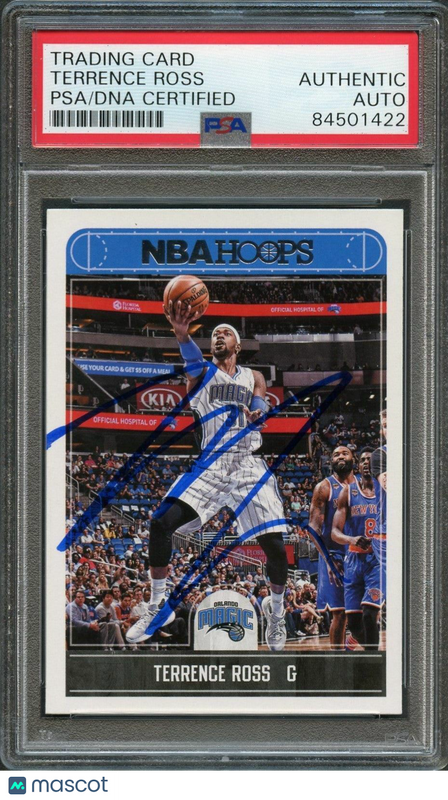 2017-18 NBA Hoops #121 Terrence Ross Signed Card AUTO PSA Slabbed Magic