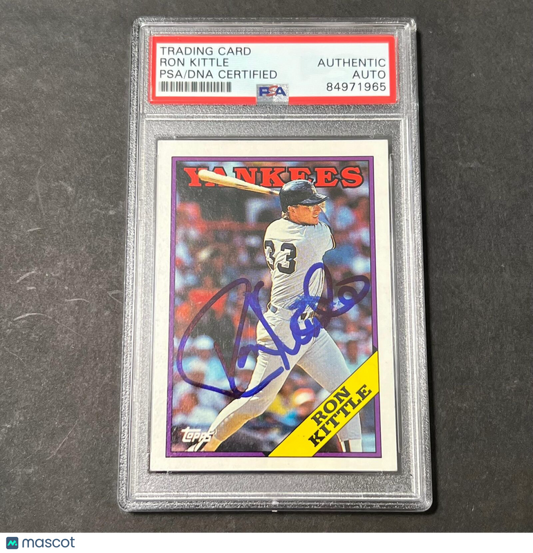 1988 Topps #259 Ron Kittle Signed Card PSA Slabbed Auto Yankees