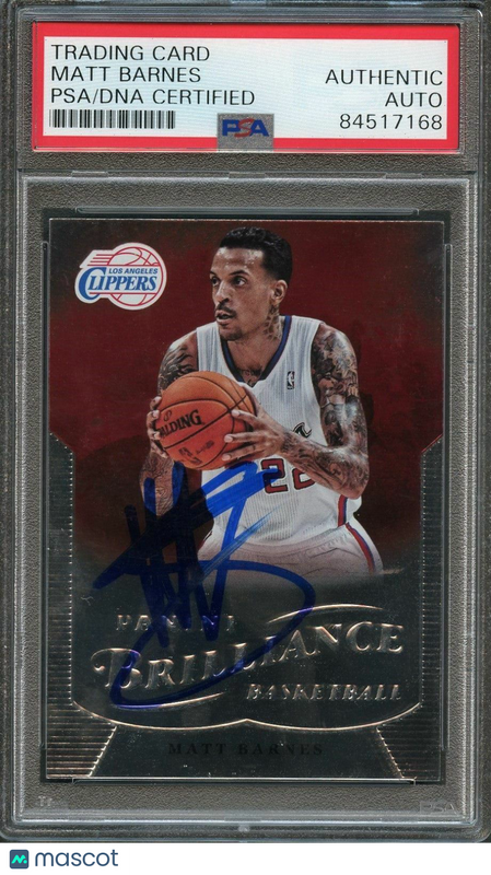 2012-13 Panini Brilliance #92 Matt Barnes Signed Card AUTO PSA Slabbed Clippers