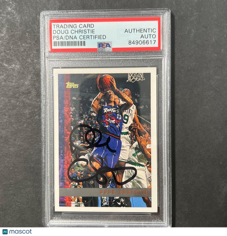 1997-98 Topps #98 DOUG CHRISTIE Signed Card AUTO PSA Slabbed Raptors