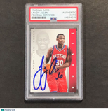 2012-13 PANINI PRESTIGE #185 LAVOY ALLEN Signed Card AUTO PSA Slabbed 76ers