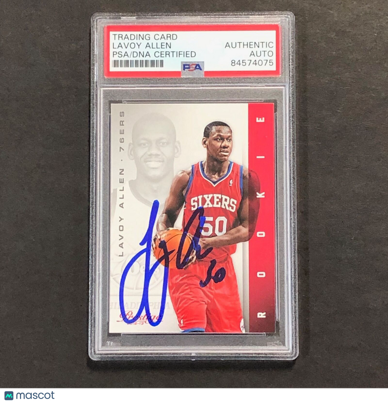 2012-13 PANINI PRESTIGE #185 LAVOY ALLEN Signed Card AUTO PSA Slabbed 76ers