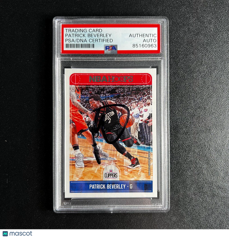 2017-18 Panini NBA Hoops #190 Patrick Beverley Signed Card Auto PSA Slabbed LA Clippers