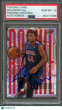 2013-14 Fleer Retro #206 Solomon Hill Signed Card AUTO Grade 10 PSA Slabbed