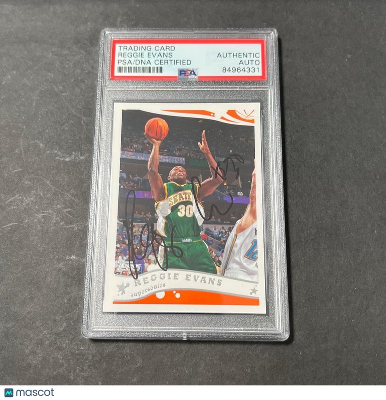 2005-06 Topps #73 Reggie Evans Signed Card AUTO PSA Slabbed Sonics
