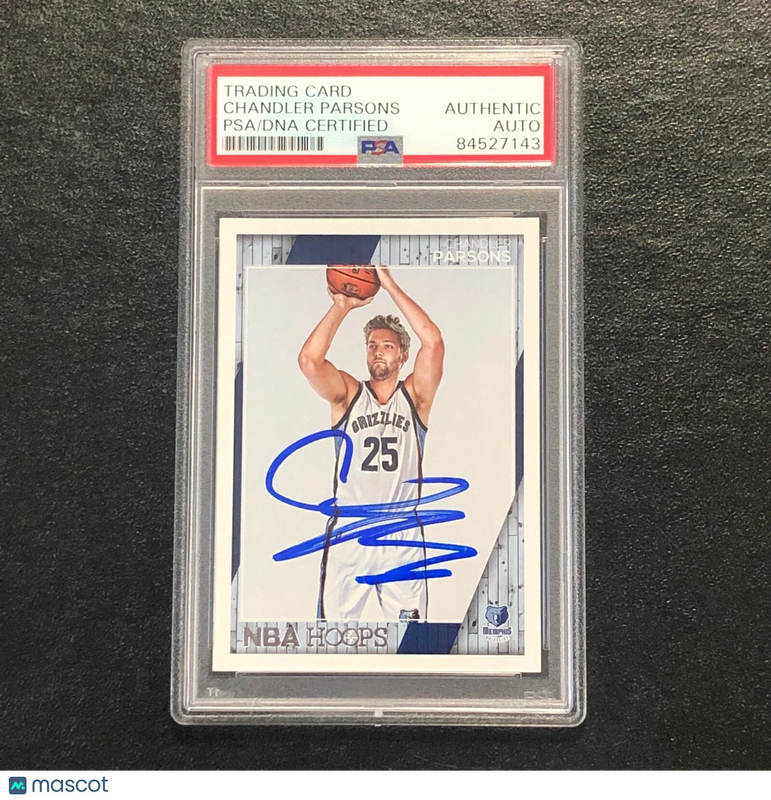 2016-17 NBA Hoops #83 Chandler Parsons Signed Card AUTO PSA/DNA Slabbed Memphis
