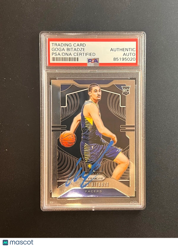 2019-20 Panini Prizm #264 Goga Bitadze Signed Card AUTO PSA Slabbed Pacers