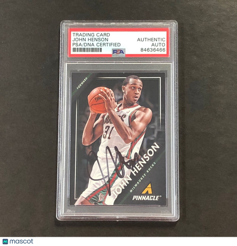 2013-14 Panini Pinnacle #174 John Henson Signed Card AUTO PSA Slabbed Bucks