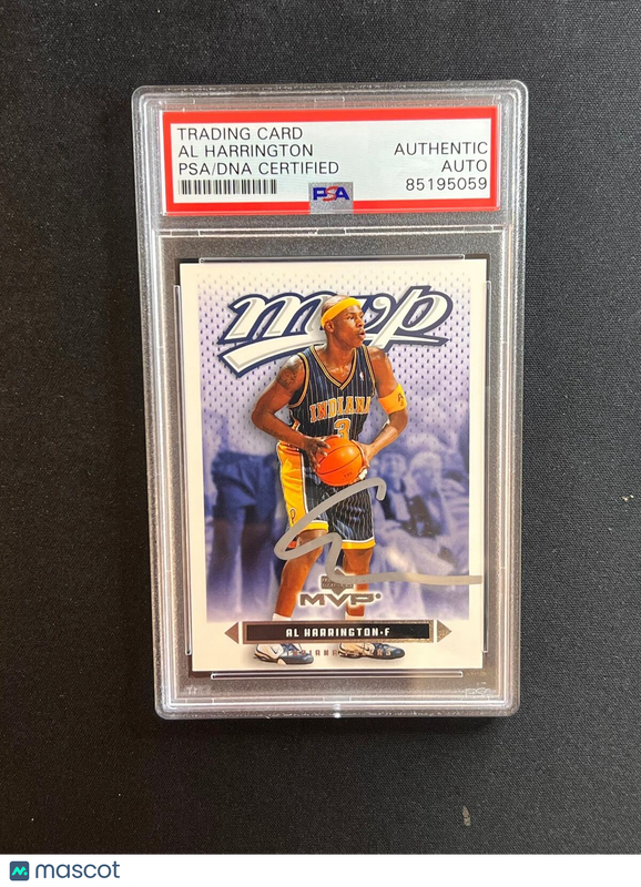 2003-04 Upper Deck MVP #62 Al Harrington Signed Card AUTO PSA Slabbed Pacers