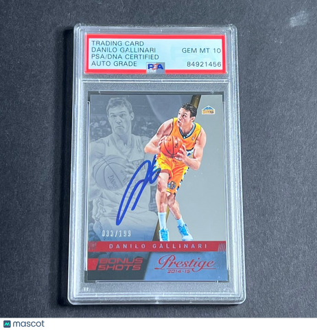 2014-15 Panini Prestige #28 Danilo Gallinari Signed AUTO Grade 10 PSA Slabbed Nu