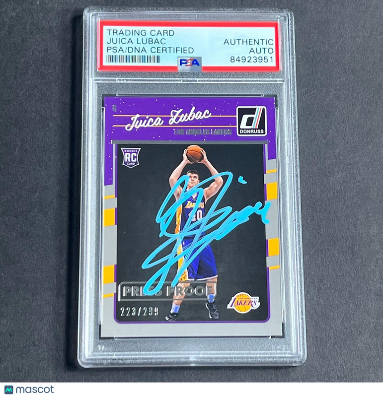 2016-17 Panini Donruss #176 Ivica Zubac  Signed Card Auto PSA Slabbed Lakers