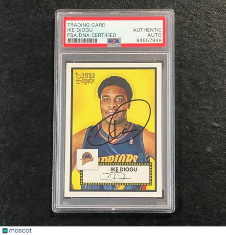 2005-06 Topps 1952 Style #133 Ike Diogu Signed Card Auto PSA Slabbed Warriors
