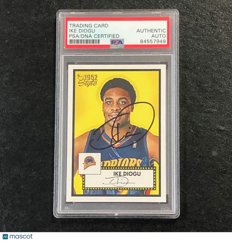 2005-06 Topps 1952 Style #133 Ike Diogu Signed Card Auto PSA Slabbed Warriors