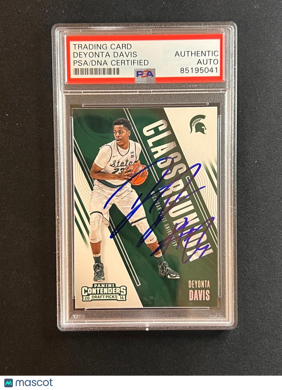 2016-17 Panini Contenders Draft Pick #11 Deyonta Davis Signed Card AUTO PSA Slab