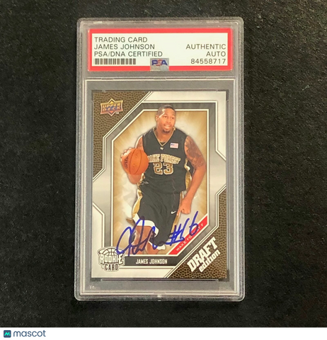 2009-10 Upper Deck Draft Edition #41 James Johnson Signed Card AUTO PSA/DNA Slab