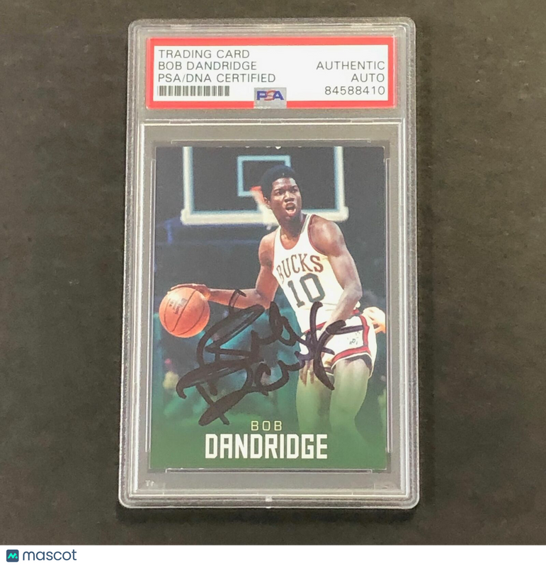 Bob Dandridge Signed Card AUTO PSA Slabbed Bucks