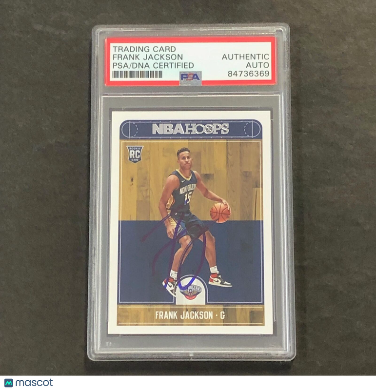 2017-18 NBA Hoops #281 Frank Jackson Signed Card AUTO PSA Slabbed RC Pelicans
