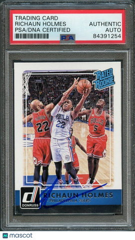 2015-16 Donruss #222 RICHAUN HOLMES Signed Card AUTO PSA Slabbed RC Rookie