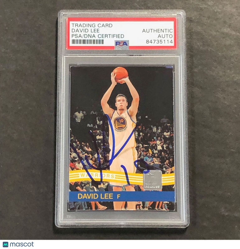 2010-11 Panini Donruss #191 David Lee Signed Card AUTO PSA Slabbed Warriors