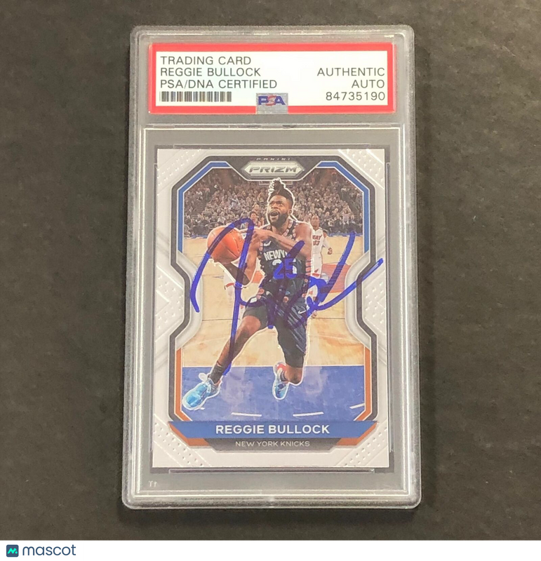 2020-21 Panini Prizm #90 Reggie Bullock Signed Card AUTO PSA Slabbed Knicks
