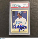 2005 Fleer Baseball #25 Milton Bradley Signed Card PSA Slabbed Dodgers