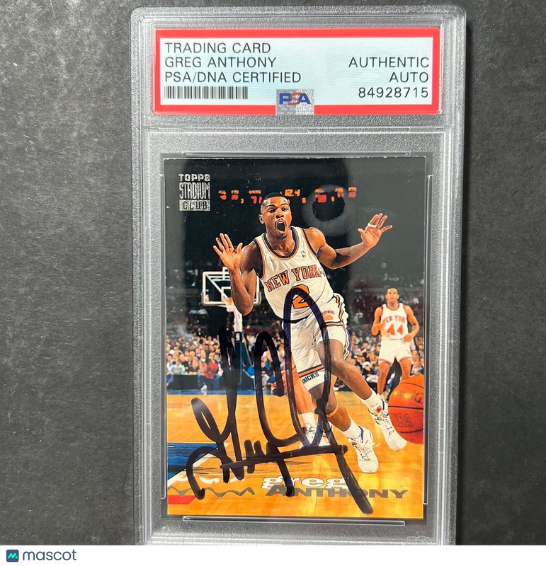 1993-94 Topps Stadium Club #34 Greg Anthony Signed Card AUTO PSA/DNA Slabbed Kni
