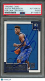 2015-16 NBA Hoops #290 Justin Anderson Signed Card AUTO PSA Slabbed RC Mavericks