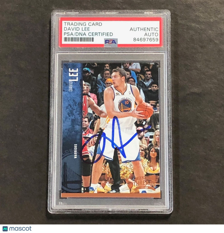 2012-13 Panini Threads #43 David Lee Signed Card PSA Slabbed Warriors