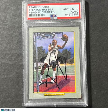 2006-07 Topps Turkey Red #128 Trenton Hassell Signed Card AUTO PSA Slabbed Minne