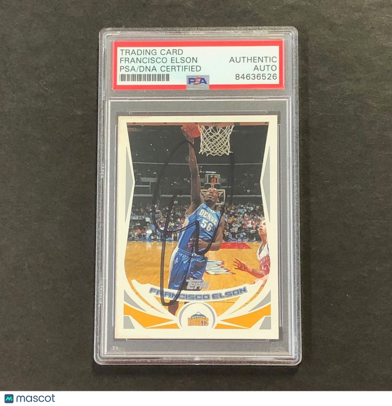 2004-05 Topps #165 Francisco Elson Signed AUTO PSA Slabbed Nuggets