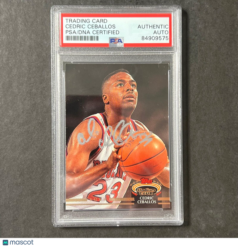 1992-93 Topps Stadium Club #280 Cedric Ceballos Signed Card AUTO PSA/DNA Slabbed